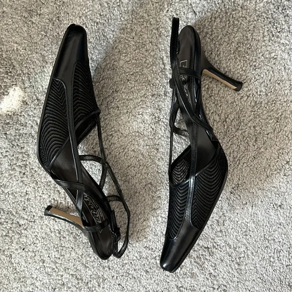 LIBERTY MADE IN ITALY BLACK SANDALS SHOES SIZE 38/8 - Picture 4 of 7